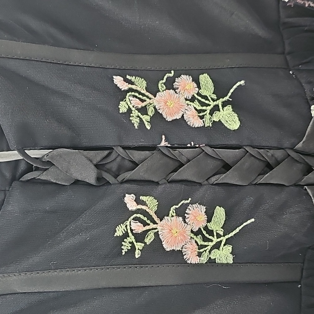 Floral Dress With Embroidery Sleeveless Formal Tulle Gown Size 20W - Picture 11 of 15